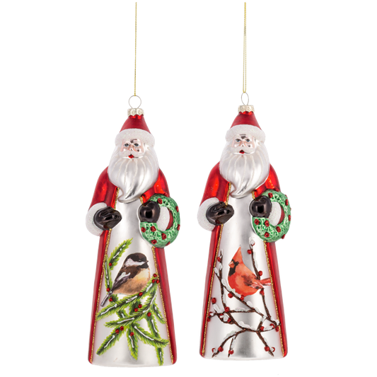 Santa w/Bird Ornaments