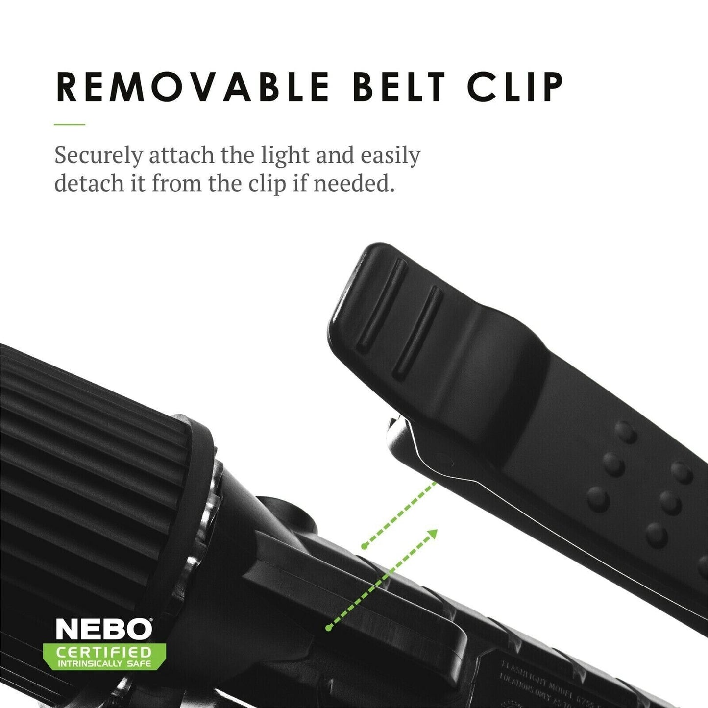 NEBO Intrinsically Safe All Purpose LED Flashlight Safety Rated 120 Lumens 6755